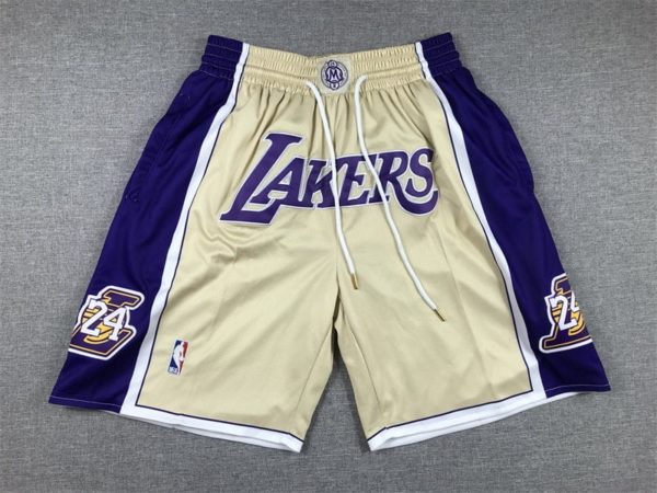 Kobe Bryant Los Angeles Lakers Hardwood Classic 1996 2016 Hall Of Fame Gold Shorts