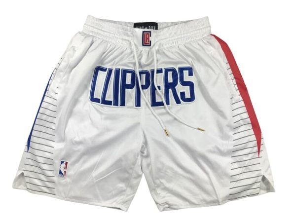 La Clippers Association Swingman White Shorts