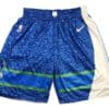 Front view of Milwaukee Bucks Royal City Edition Swingman Shorts featuring a royal blue design with the Bucks logo and city edition details.