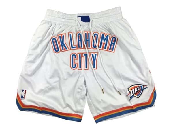 Oklahoma City Thunder White Swingman Shorts Mens