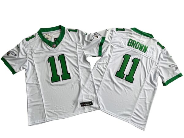 A.J. Brown Philadelphia Eagles White Green Vapor Limited Jersey rotated 1