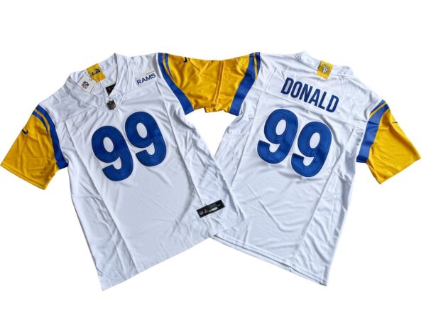 Aaron Donald Los Angeles Rams White Vapor Limited Jersey rotated 1