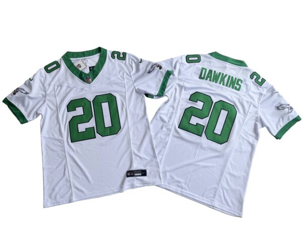 Brian Dawkins Philadelphia Eagles White Green Vapor Limited Jersey rotated 1