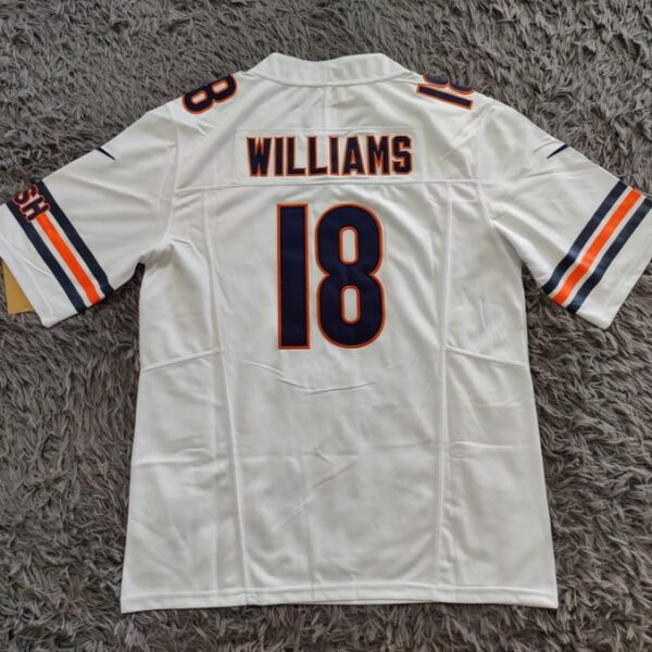 Chicago Bears Caleb Williams Nike White 2024 NFL Draft First Round Pick Player Game Jersey back