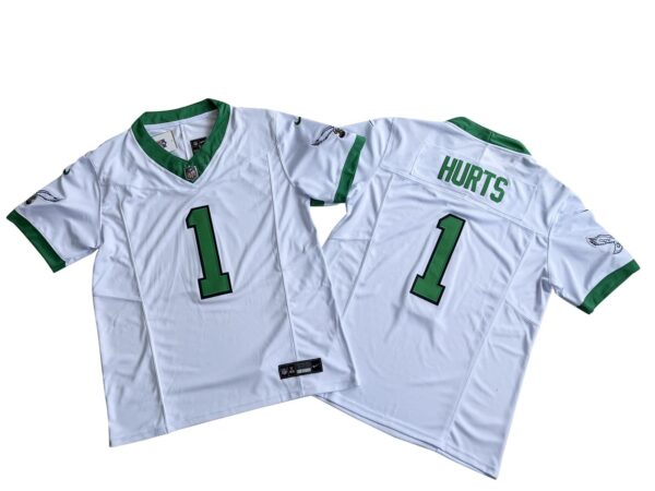 Jalen Hurts Philadelphia Eagles White Green Vapor Limited Jersey rotated 1