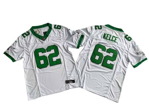 Jason Kelce Philadelphia Eagles White Green Vapor Limited Jersey rotated 1