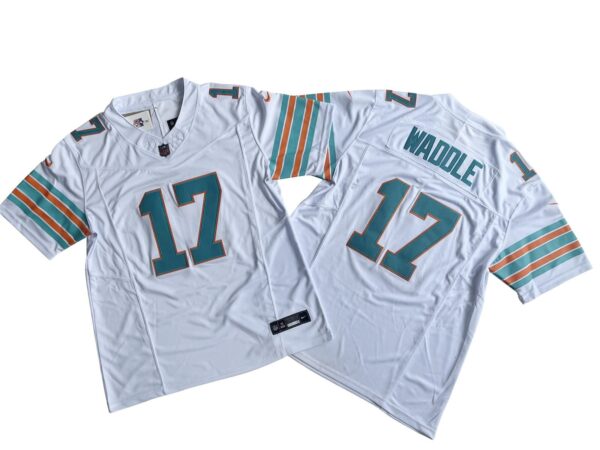 Jaylen Waddle Miami Dolphins White Vapor Limited Jersey rotated 1