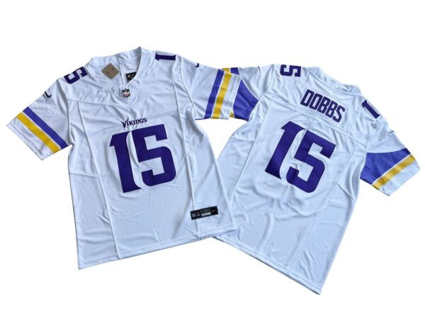 Joshua Dobbs Minnesota Vikings White Vapor Limited Jersey rotated 1