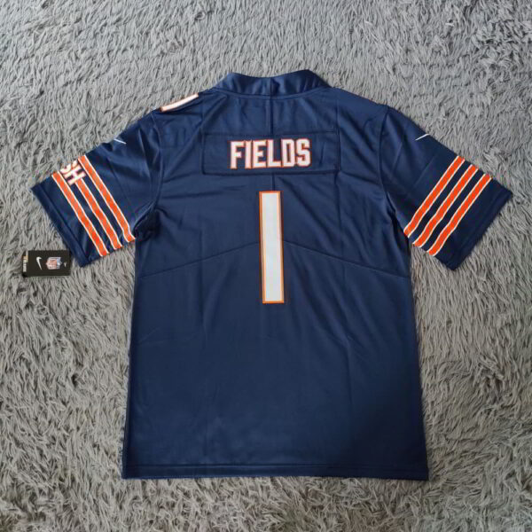 Justin Fields 1 Navy Chicago Bears 2021 Draft First Round Pick Game Jersey back