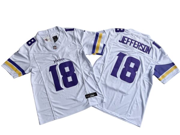 Justin Jefferson Minnesota Vikings White Vapor Limited Jersey rotated 1