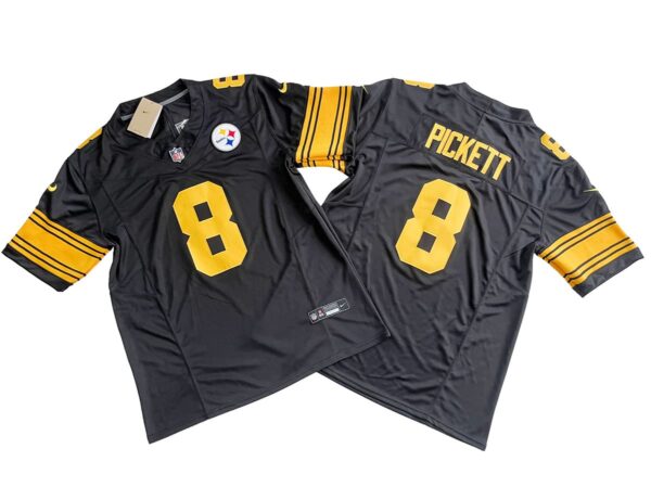 Kenny Pickett 8 Pittsburgh Steelers Black Alternate Vapor Limited Jersey