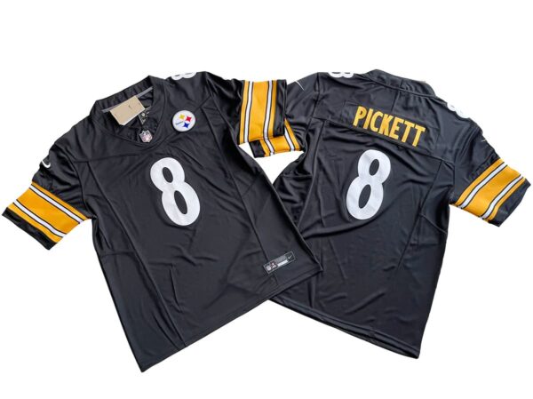 Kenny Pickett 8 Pittsburgh Steelers Black Vapor Limited Jersey