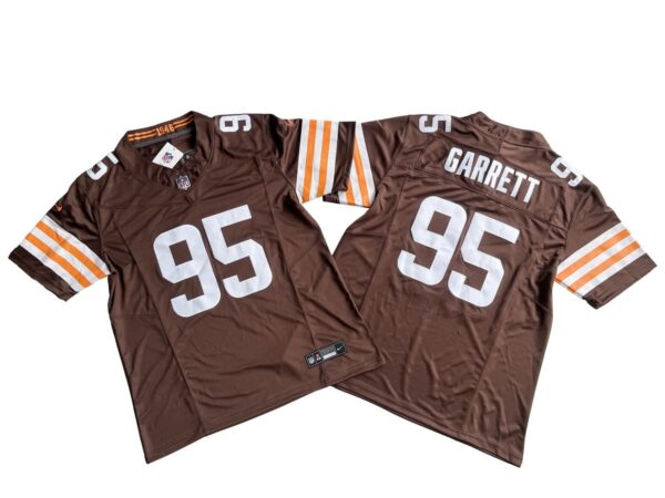 Myles Garrett 95 Cleveland Browns Brown Vapor Limited Jersey