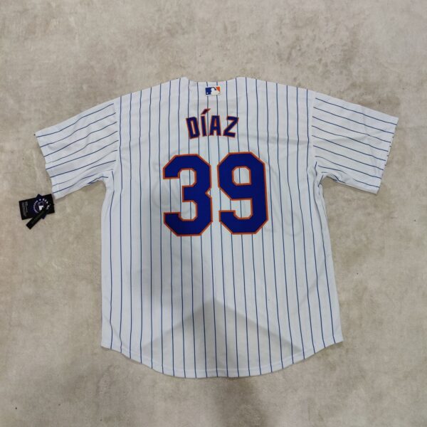 New York Mets Edwin Diaz Nike White Home Limited Player Jersey back