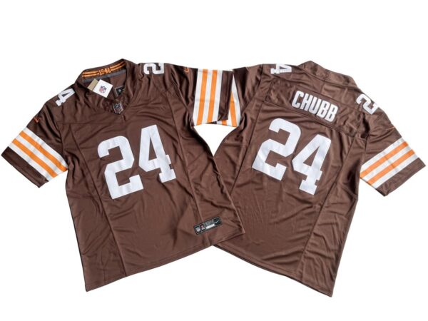 Nick Chubb 24 Cleveland Browns Brown Vapor Limited Jersey