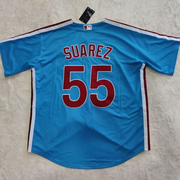 Ranger Suarez Philadelphia Phillies Blue Jersey back