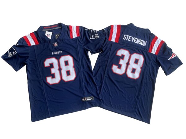 Rhamondre Stevenson New England Patriots Navy Vapor Limited Jersey