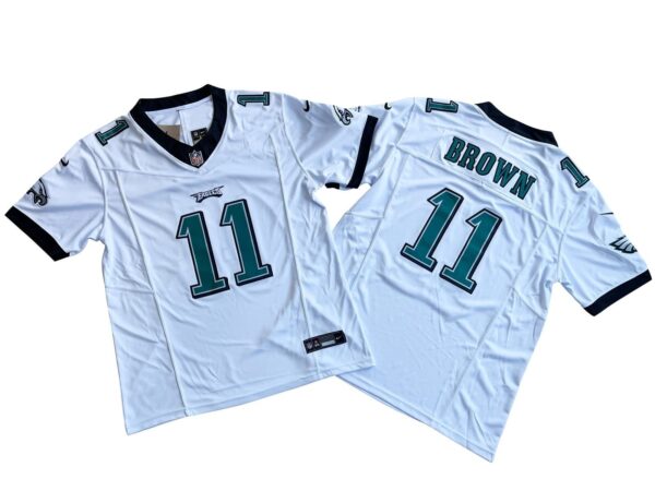 A.J. Brown 11 Philadelphia Eagles Vapor F.U.S.E. Limited Jersey E28093 White