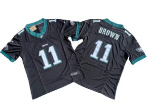 A.J. Brown 11 Philadelphia Eagles Vapor F.U.S.E. Limited Jersey – Black