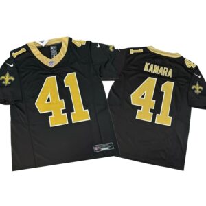 Alvin Kamara #41 Vapor FUSE Jersey Black Elite Quality New Orleans Saintss