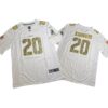 Barry Sanders #20 Vapor FUSE Jersey Salute To Service White Lions NWT