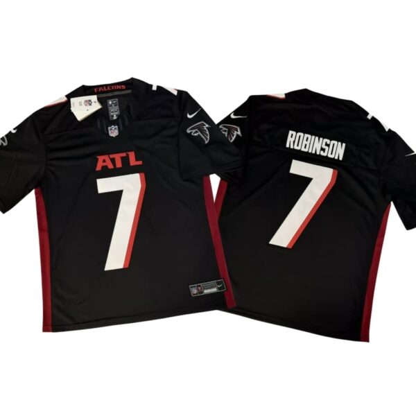 Bijan Robinson #7 Vapor FUSE Jersey Black Elite Quality Atlanta Falcons