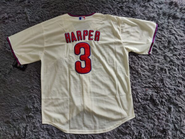 Bryce Harper Philadelphia Phillies Jersey Cream back