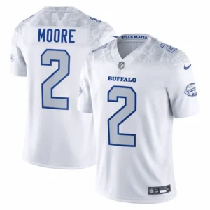Buffalo Bills D.J. Moore White 2025 Rivalries Collection Limited Jersey