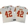 Carson Steele #42 Vapor FUSE Jersey Elite White Quality Kansas City Chiefs