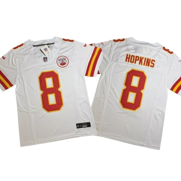 DeAndre Hopkins #8 Vapor FUSE Jersey White Elite Quality Chiefs