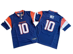 Denver Broncos Bo Nix Nike Navy Alternate Vapor F.U.S.E. Limited Jersey