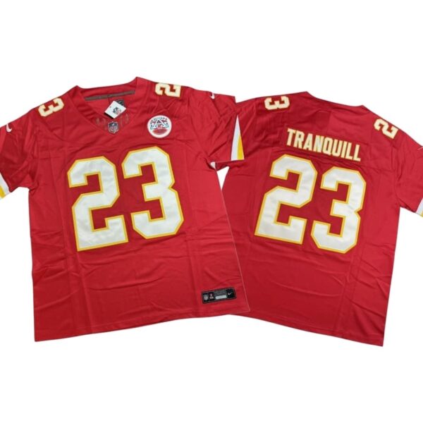 Drue Tranquill #23 Vapor FUSE Jersey Red Elite Quality Kansas City Chiefs