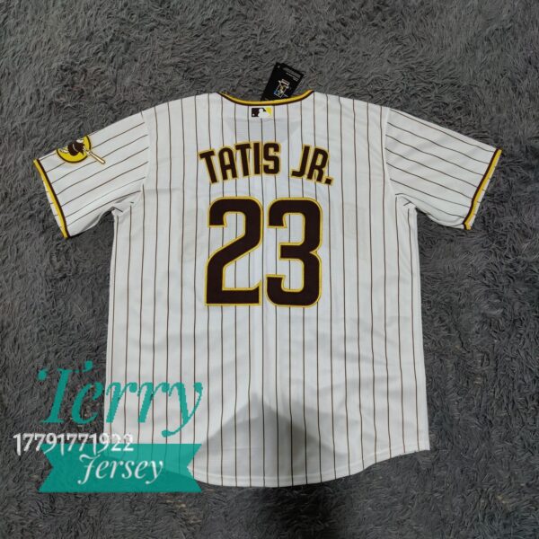 Fernando Tatis Jr. San Diego Padres Alternate Player Jersey White back