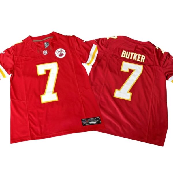 Harrison Butker #7 Vapor FUSE Jersey Elite Quality Red Chiefs