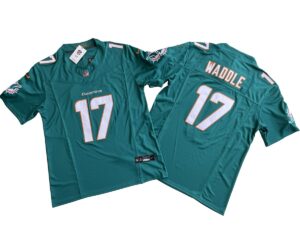 Jaylen Waddle Miami Dolphins Vapor Limited Jersey – Aqua