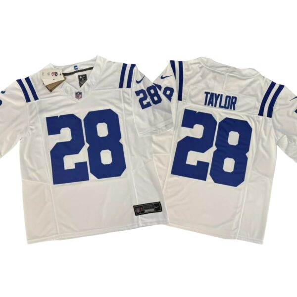 Jonathan Taylor #28 Vapor FUSE Jersey White Elite Quality Indianapolis Colts