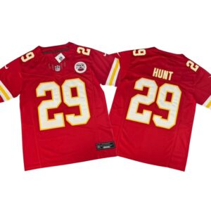 Kareem Hunt #29 Vapor FUSE Jersey Red Elite Quality Kansas City Chiefs