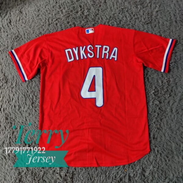 Lenny Dykstra Philadelphia Phillies Red Stitched Jersey