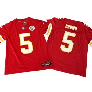 Marquise “Hollywood” Brown #5 Vapor FUSE Jersey Mens L Elite Quality Chiefs Red