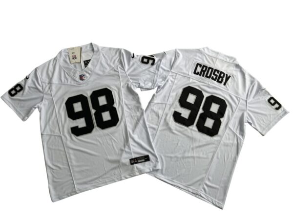 Maxx Crosby 98 Las Vegas Raiders Vapor Limited Jersey – White