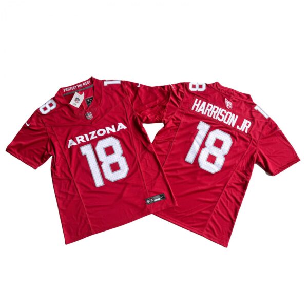 Men's Arizona Cardinals Marvin Harrison Jr Cardinal Vapor F.U.S.E. Stitched Jersey