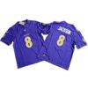 Men's Baltimore Ravens 8# Lamar Jackson Vapor F.U.S.E. Stitched Jersey Purple