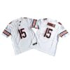 Men's Chicago Bears 15# Rome Odunze Vapor F.U.S.E. Stitched Jersey White