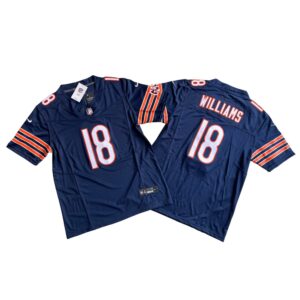 Men's Chicago Bears 18# Caleb Williams Vapor F.U.S.E. Stitched Jersey navy