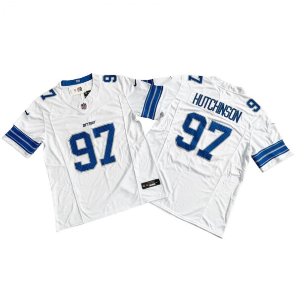 Mens Detroit Lions Aidan Hutchinson Nike White Vapor F.U.S.E. Limited Jersey