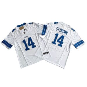 Men's Detroit Lions Amon-Ra St. Brown Nike White Vapor F.U.S.E. Limited Jersey