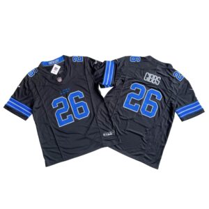 Men's Detroit Lions Jahmyr Gibbs Black 2nd Vapor F.U.S.E. Stitched Jersey