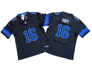 Men's Detroit Lions Jared Goff Nike Black 2nd Alternate Vapor F.U.S.E. Limited Jersey