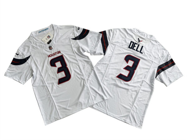 Men's Houston Texans Tank Dell Nike White Vapor F.U.S.E. Limited Jersey