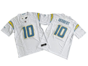 Men's Los Angeles Chargers Justin Herbert Nike White Vapor F.U.S.E. Limited Jersey